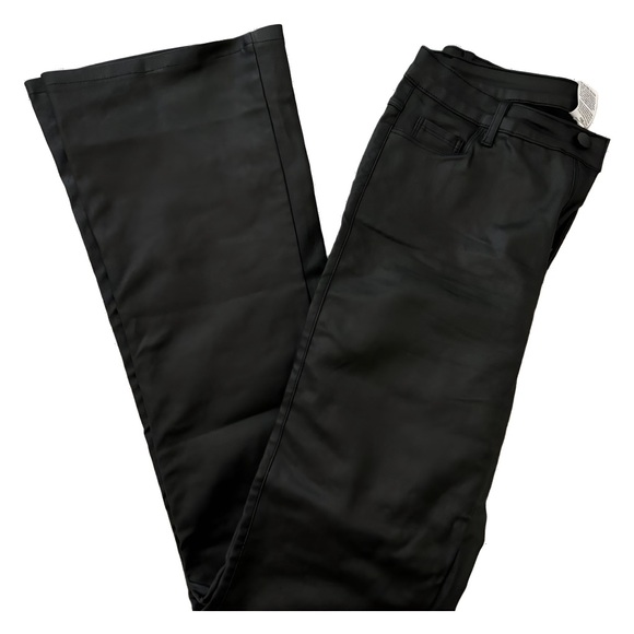 NWT SHEIN Apperloth High-Waisted Leather Bootcut Flare Leg Pants — Black, XS - Picture 10 of 12